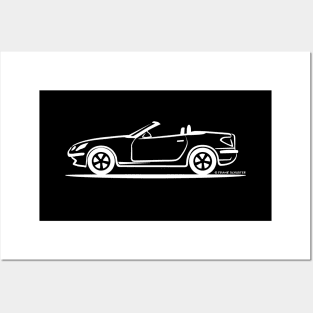 Mercedes Benz SLK R171 Wht Posters and Art